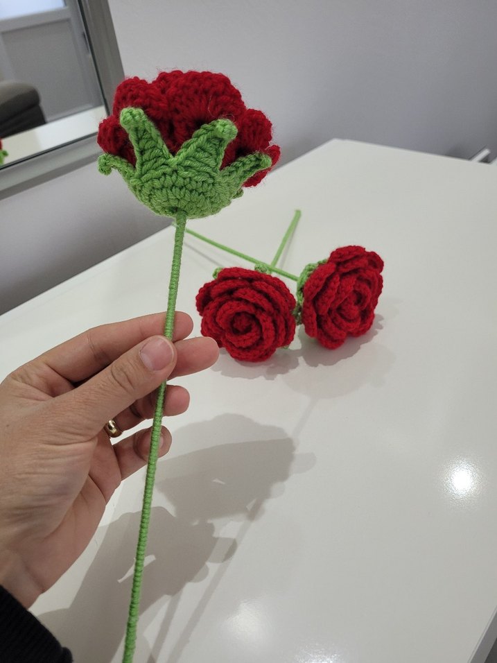 El Örgüsü Kırmızı Gül Seti - Görsel 3