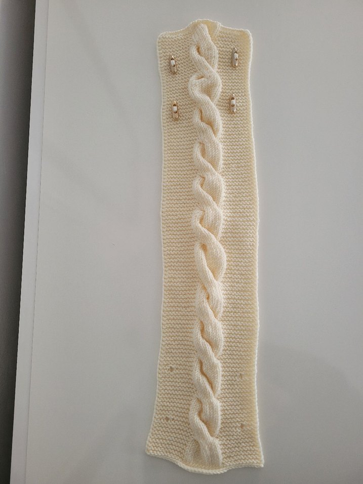 Örgü Krem Atkı boyunluk - Görsel 2