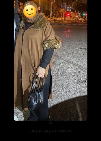 Kahverengi Süet Leopar Desenli Kadın Midi Kaban