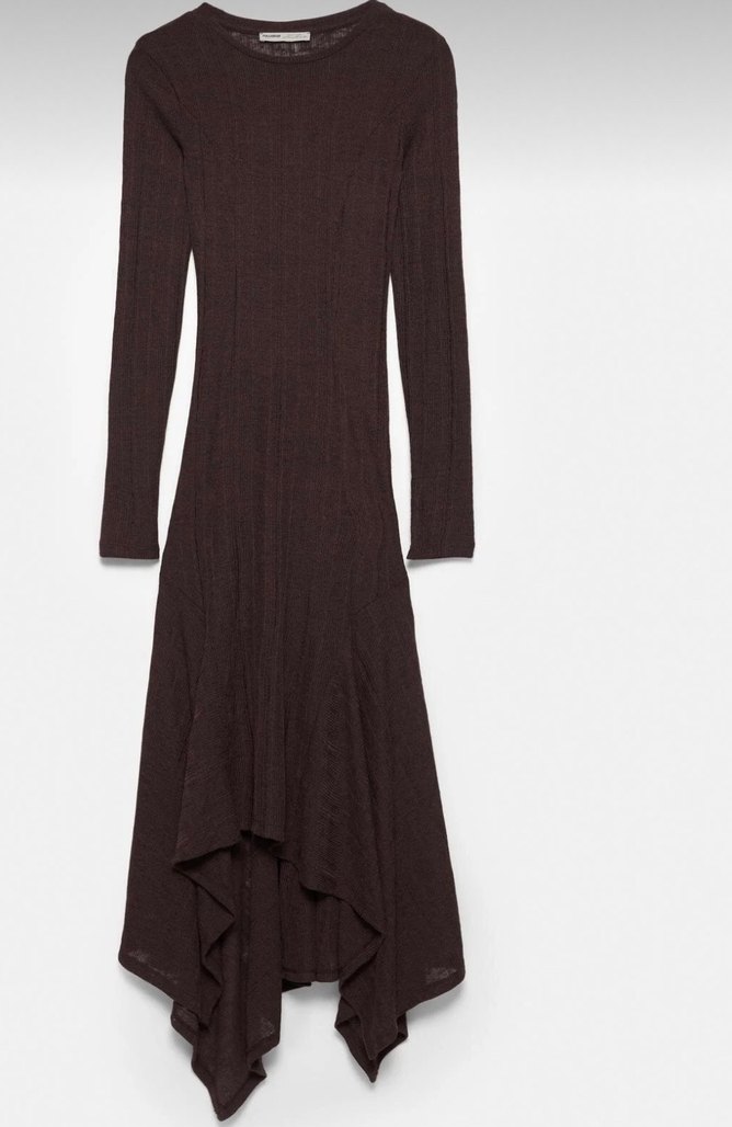 Pull&bear asimetrik etekli midi elbise - Görsel 2