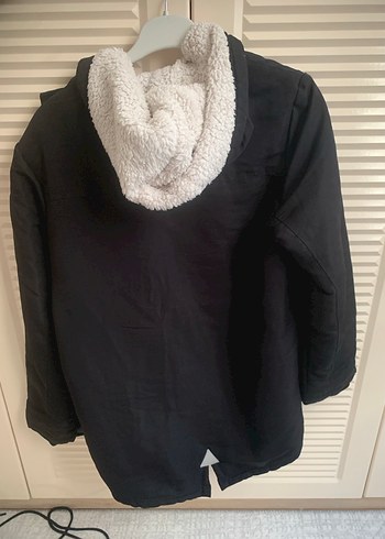 Erkek Çocuk Siyah Düğmeli Street Wear Kaban - Görsel 4