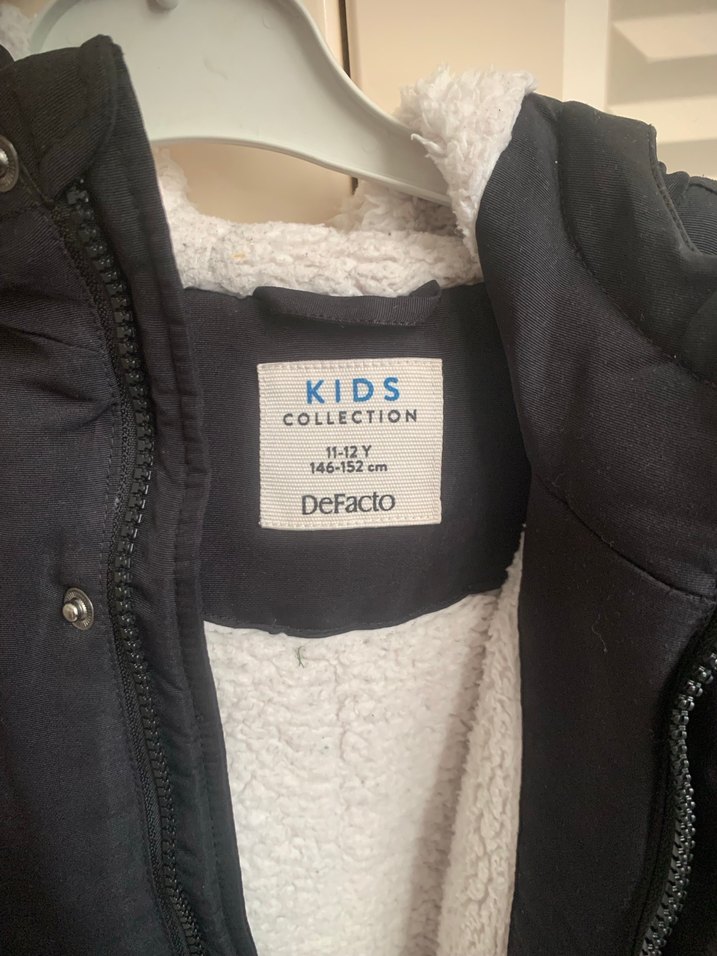 Erkek Çocuk Siyah Düğmeli Street Wear Kaban - Görsel 3