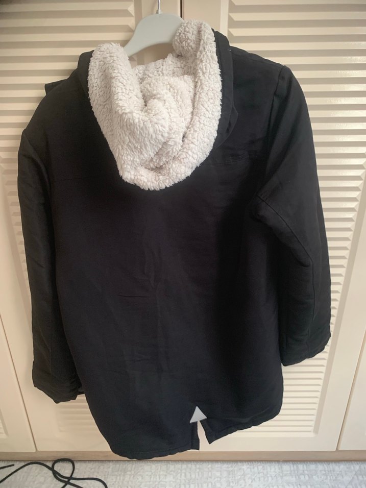 Erkek Çocuk Siyah Düğmeli Street Wear Kaban - Görsel 4