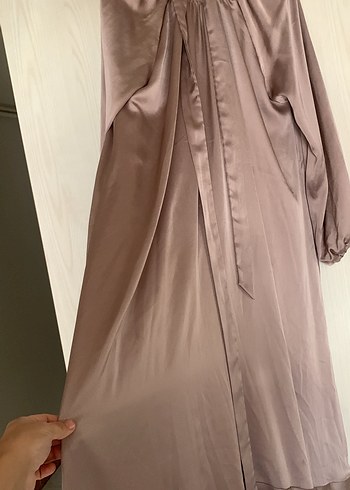 Bej Uzun Kollu Salaş Kadın Elbise - Görsel 2