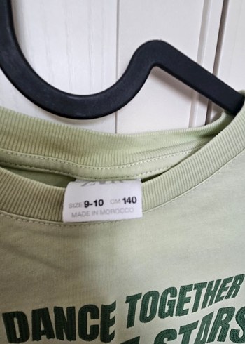 Kız Çocuk Yeşil Baskılı Kısa Kollu Tişört - Görsel 2