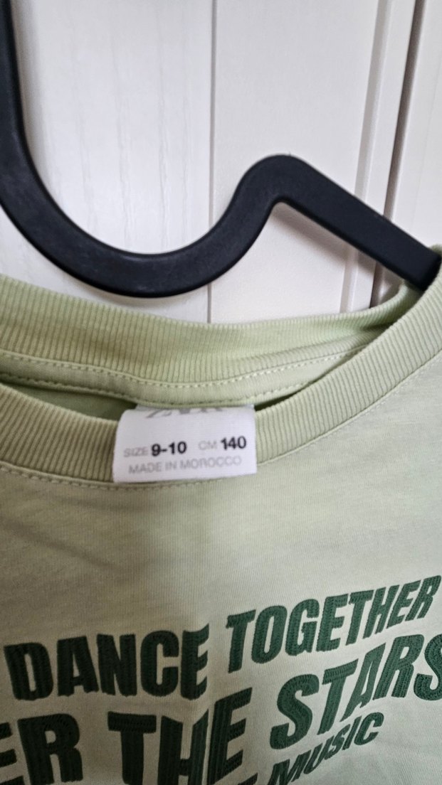 Kız Çocuk Yeşil Baskılı Kısa Kollu Tişört - Görsel 2