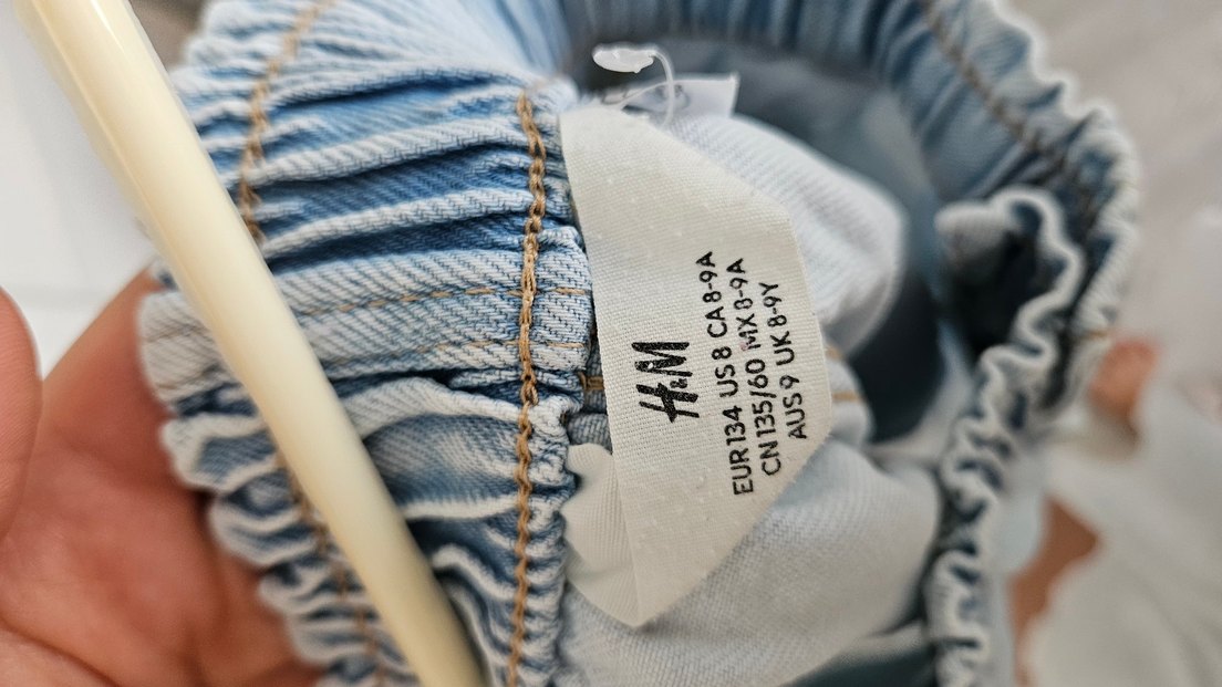 Minnie Baskılı Mavi Denim Kız Etek - Görsel 3