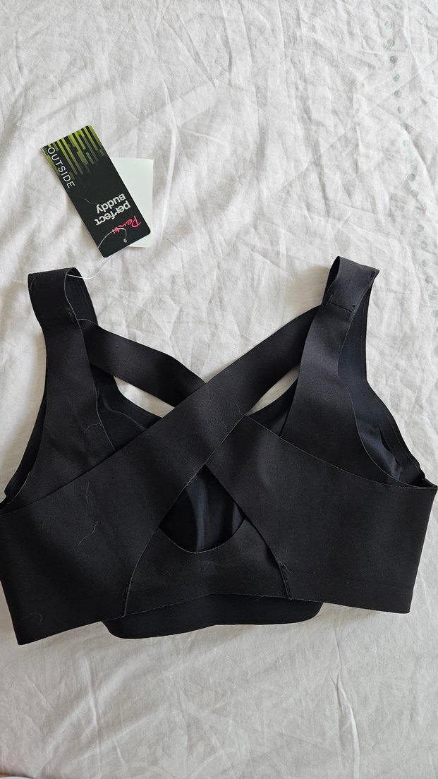 Siyah Street Wear Spor Sütyeni - Görsel 2