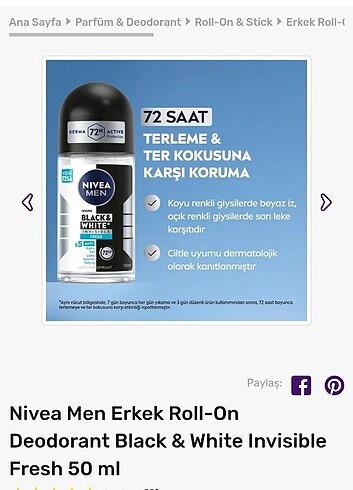 Beden Renk 7 adet Nivea men bay rolon