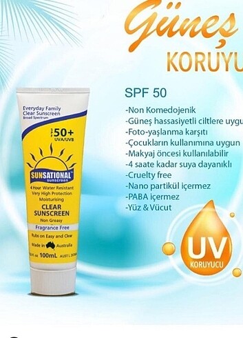 Sunsational Güneş Kremi 50+