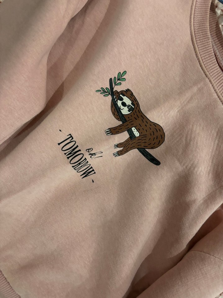 Pembe kısa Sweatshirt - Görsel 3