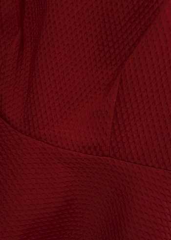 Kırmızı Zincir Detaylı Kolsuz Midi Elbise - Görsel 3