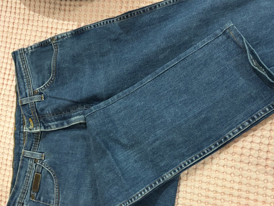 Mavi Düğmeli Kadın Denim Pantolon - Görsel 2