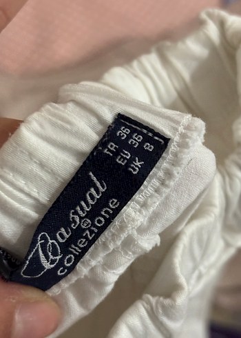 Beyaz Kadın Pantolon - Görsel 3