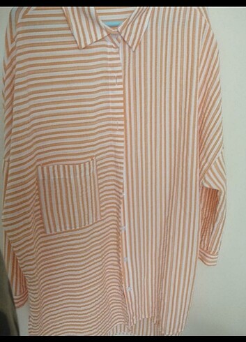 Turuncu oversize gomlek 