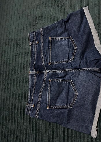 Kadın Lacivert Midi Denim Şort - Görsel 2