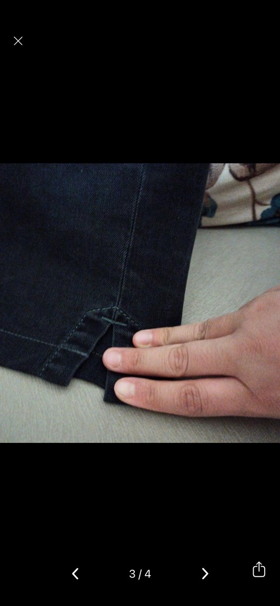 Siyah Bağlamalı Kısa Denim Mini Etek - Görsel 3