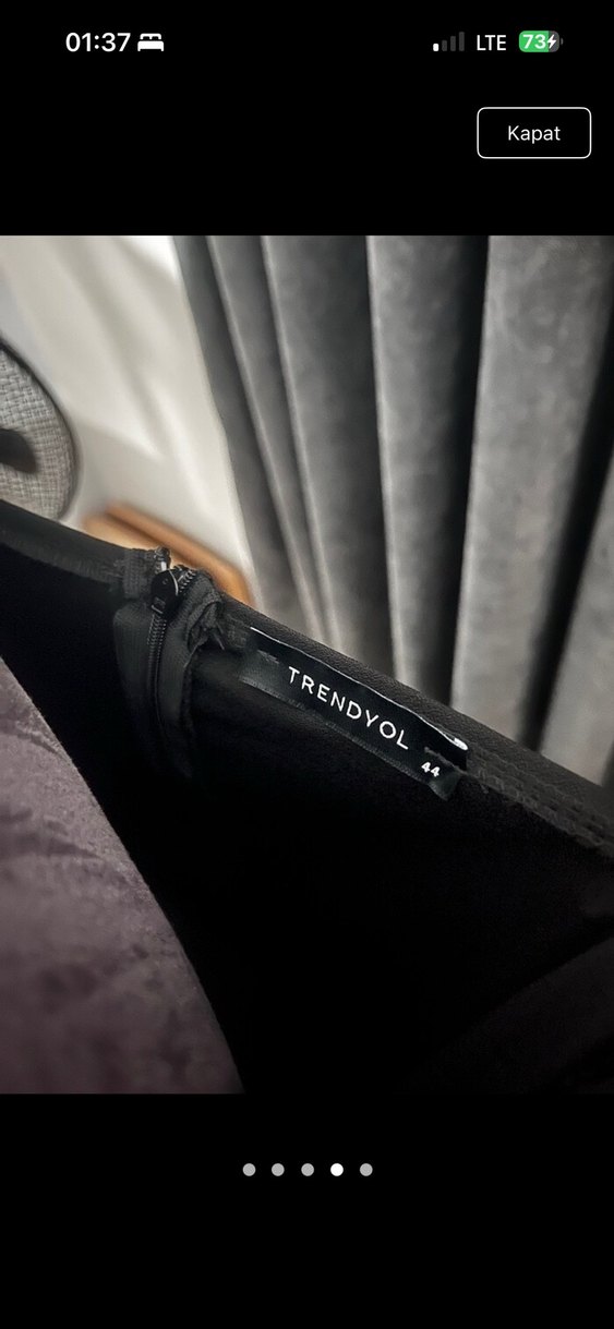 Siyah V Yakalı Mini Gotik Elbise - Görsel 4