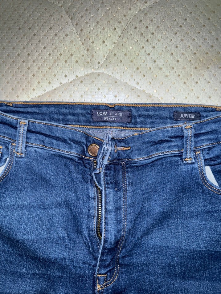 Koyu Lacivert Kadın Kot Pantolon - Görsel 3