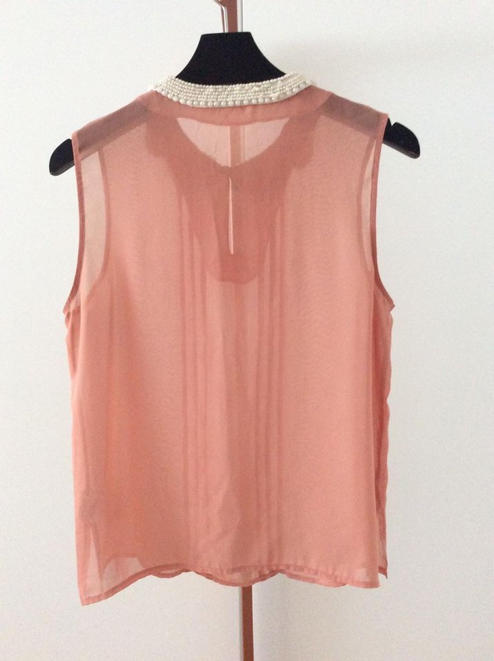 Koton İnci İşlemeli Pembe Kolsuz Bluz - Görsel 2