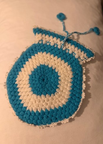 Mavi İşlemeli banyo lifi - Görsel 2