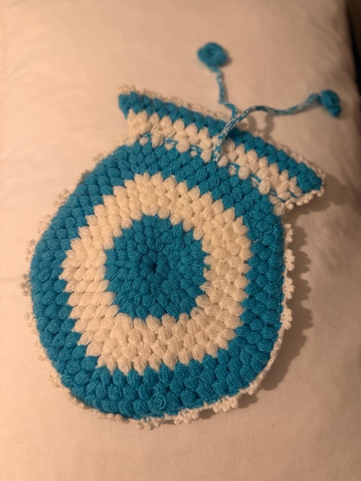 Mavi İşlemeli banyo lifi - Görsel 2