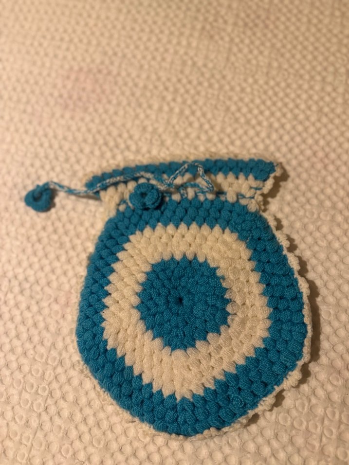 Mavi İşlemeli banyo lifi - Görsel 3