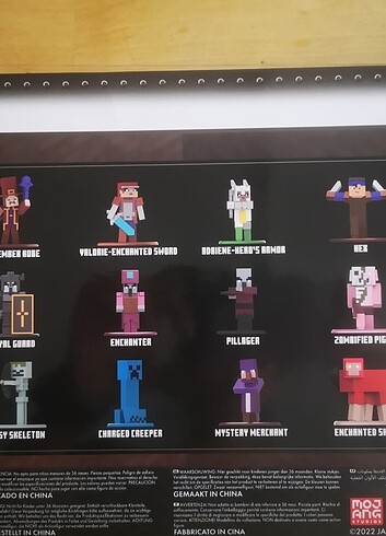  Mine Craft Metal Figür 18 adet 