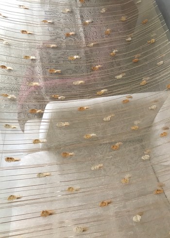 Parlak Beyaz Bohem Tül Perde - Görsel 3