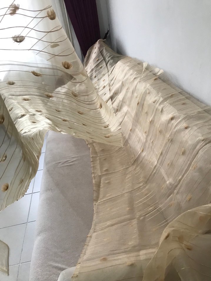 Parlak Beyaz Bohem Tül Perde - Görsel 5