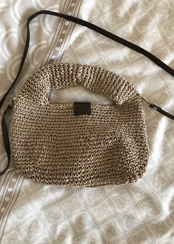 Bej Örgü Bohem Kadın Çanta - Görsel 6