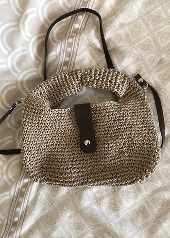 Bej Örgü Bohem Kadın Çanta - Görsel 5