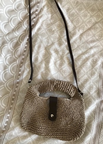 Bej Örgü Bohem Kadın Çanta - Görsel 4
