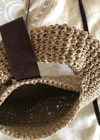 Bej Örgü Bohem Kadın Çanta - Görsel 7