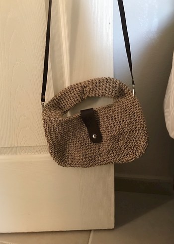 Bej Örgü Bohem Kadın Çanta - Görsel 3