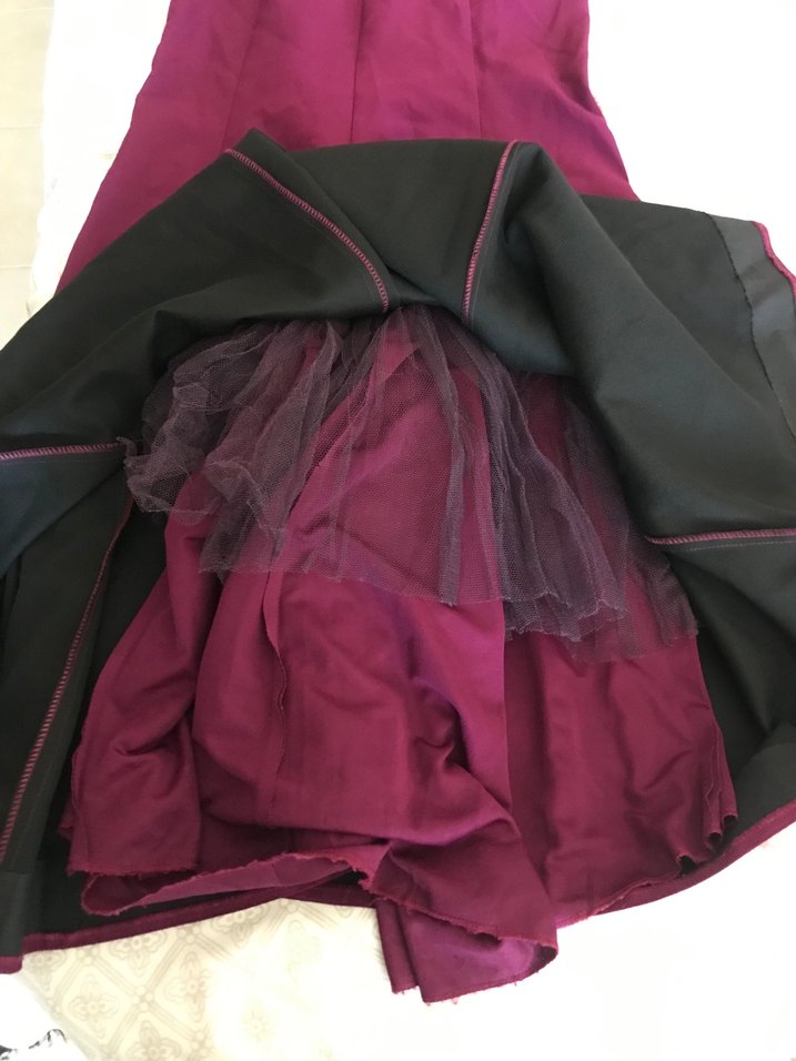 Bordo Uzun Drapeli V Yakalı Abiye Elbise - Görsel 3