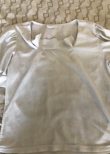 Kız Çocuk Beyaz Keten Bluz - Görsel 2