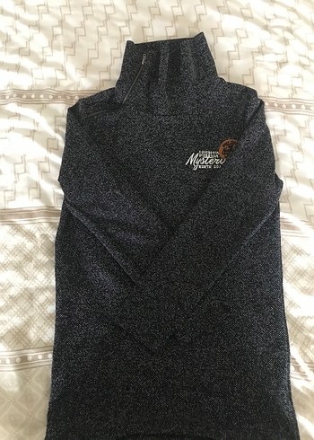 Siyah Yüksek Yakalı Uzun Kollu Kadın Kazak - Görsel 2