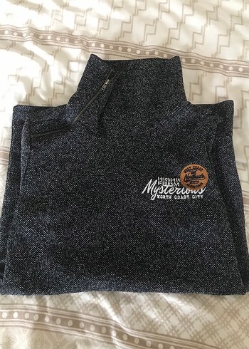 Siyah Yüksek Yakalı Uzun Kollu Kadın Kazak - Görsel 8