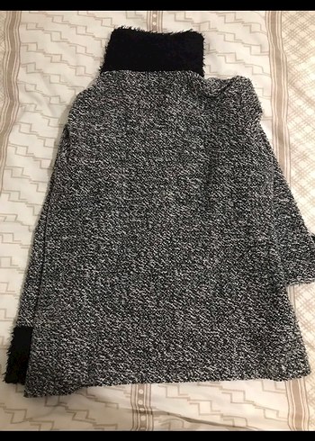 Gri Örme Boğazlı Kadın Kazak - Görsel 4