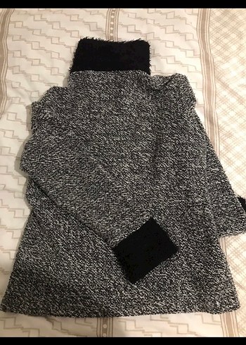 Gri Örme Boğazlı Kadın Kazak - Görsel 5