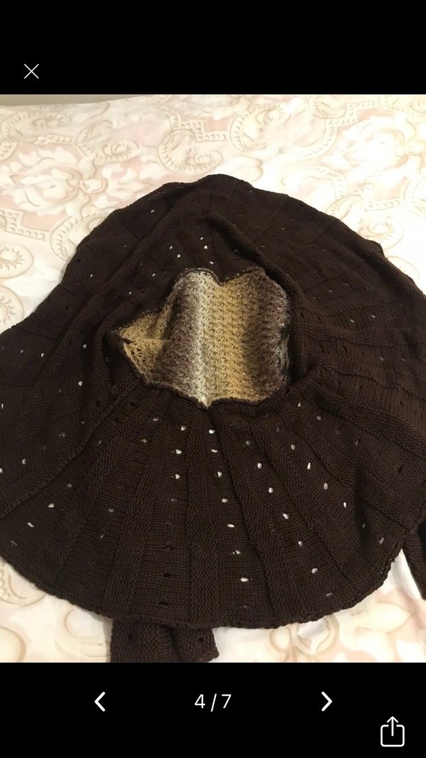 Kadın Kahverengi Örgü Midi Hırka - Görsel 4