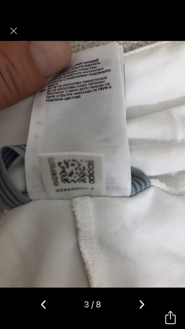 Beyaz Kadın Keten Midi Kumaş Pantolon - Görsel 3