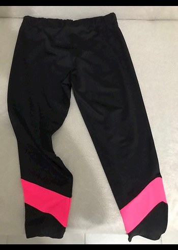 Kadın Siyah Pembe Spor Tayt - Görsel 2