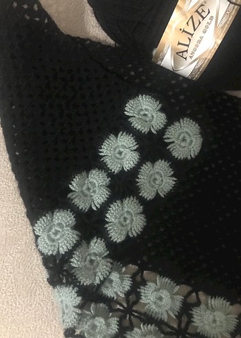 Kadın Siyah Örgü Yün Yelek - Görsel 4