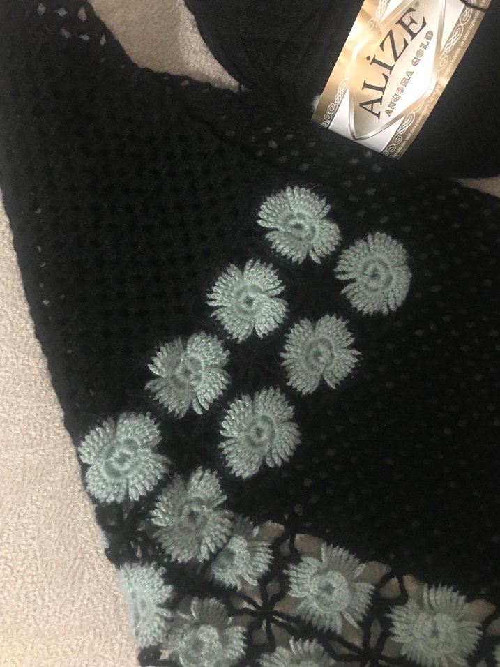 Kadın Siyah Örgü Yün Yelek - Görsel 4