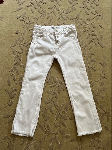 Zara 4-5 yaş beyaz kot pantolon