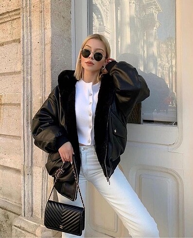 Zara kürklü mont