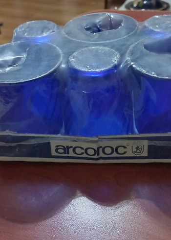  Beden mavi Renk Arcopal Fransa Cobalt Mavi Bardak Seti
