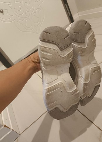 Bej Gri Kadın Spor Ayakkabı - Görsel 3